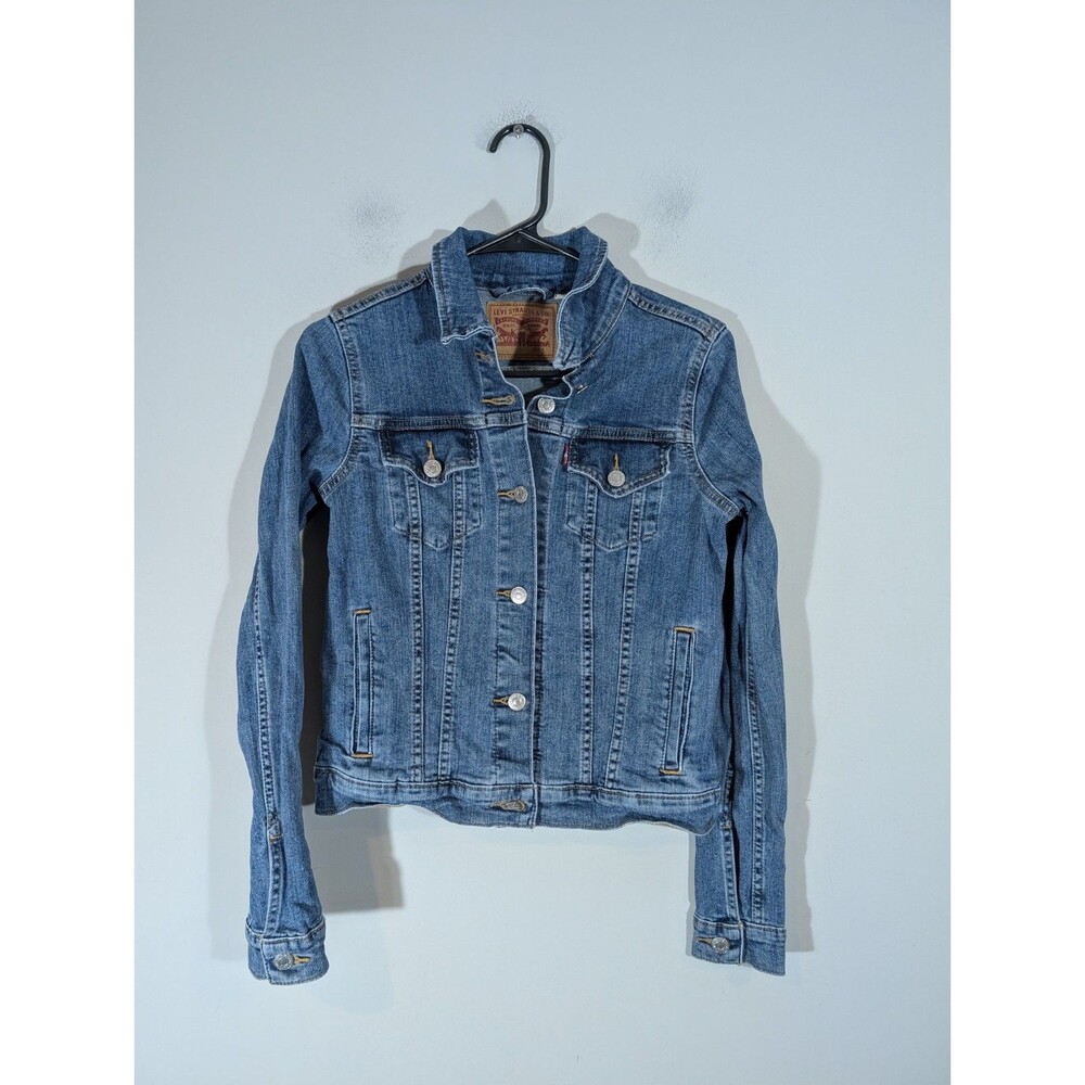 Levi's Women Trucker Stretch Denim Jean Jacket Sz S Streetwear Western Classic